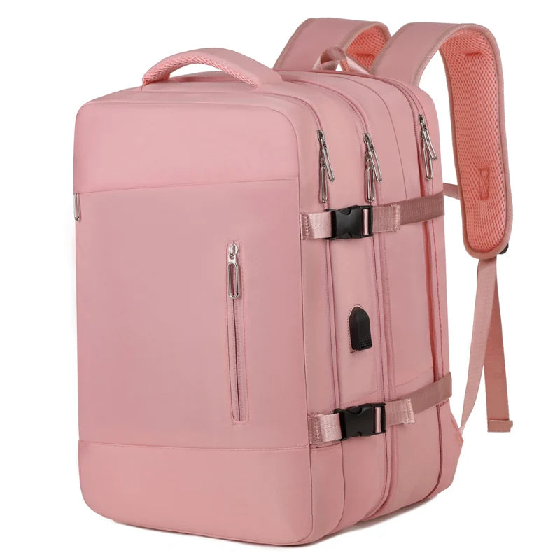 Unisex Travel Backpack With Laptop Compartment And Multiple Pockets