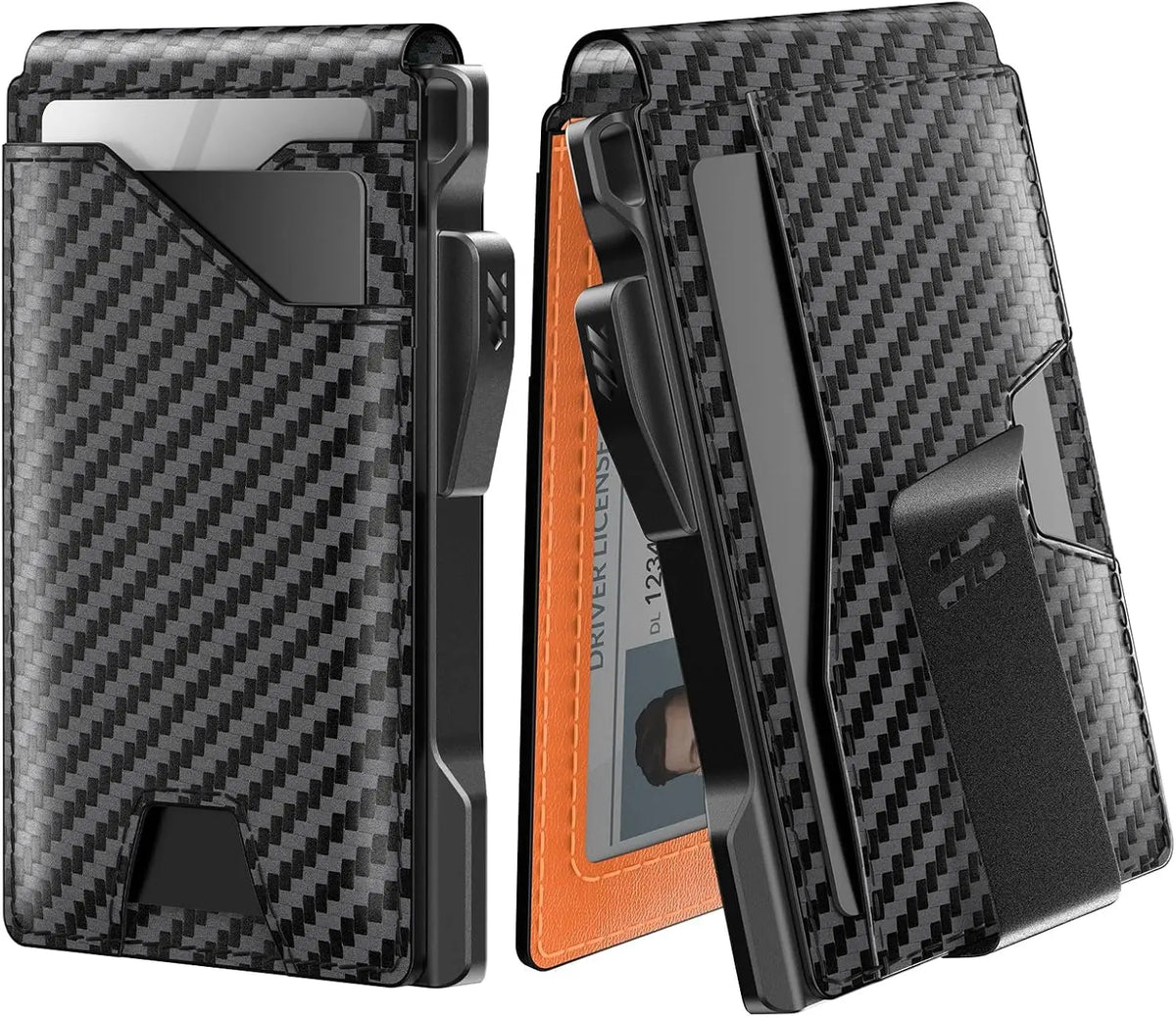 Tactical Wallet Card Holder: Pop Up Card Case, Genuine Leather, Smart,Slim, Minimalist, Thin, Front Pocket - 9-13 Card Capacitiy