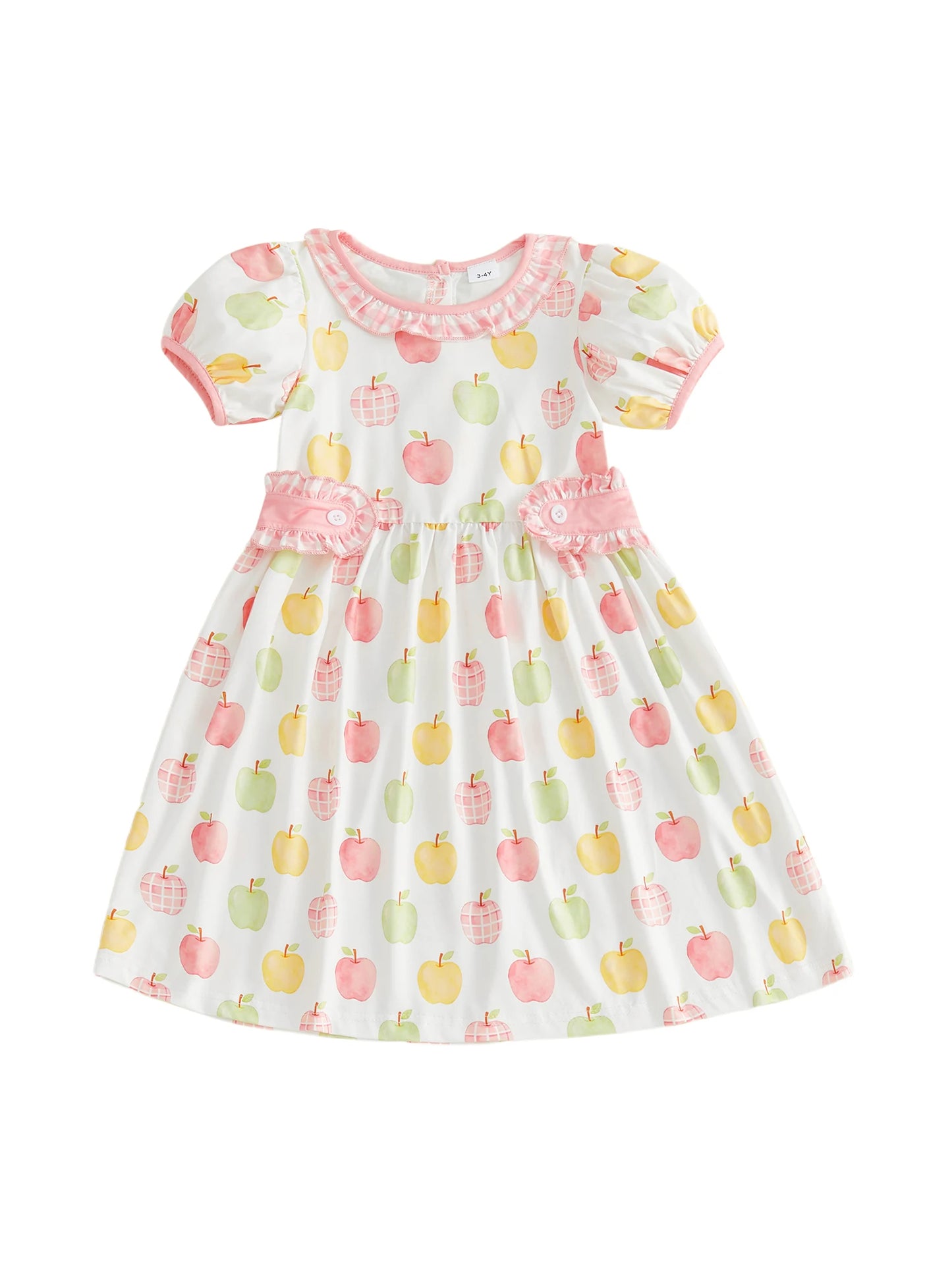 Girls Sleeveless Floral Print Dress With Pockets Kids