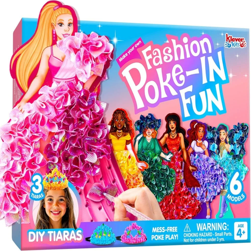 Poke in Fun Art Crafts for Kids Ages 4-8 Princess Dress-up Art Activities DIY Craft Kits for Kids Birthday Gifts Ages 4 5 6 7 8+