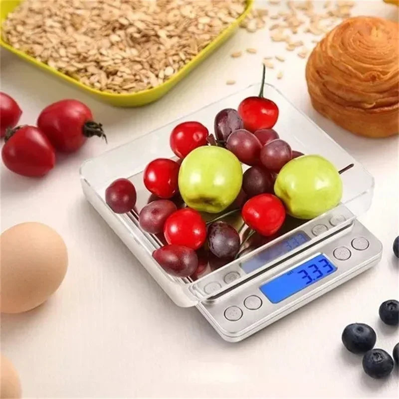 LCD Weight Scale Cooking Food Scale Kitchen Scales Jewelry Balance Electronic Kitchens Accessories Gram Level Measuring Digital