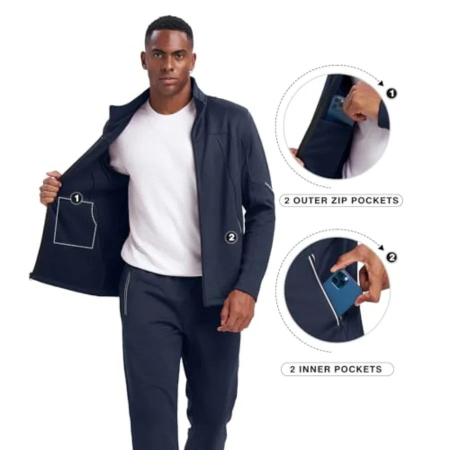 Women's Fleece Track Suit Set 2-Piece Winter Warm Athletic