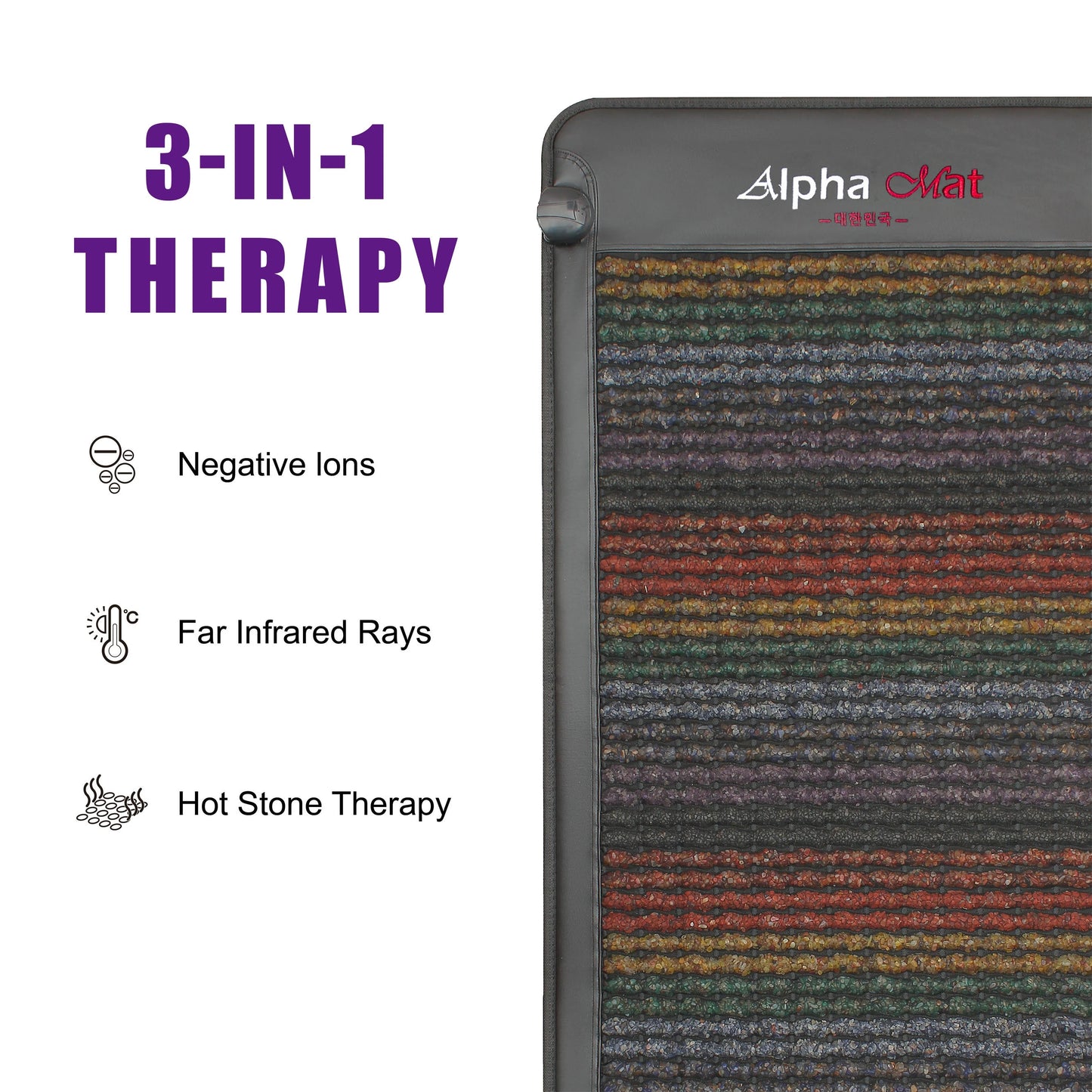 Luxuryade A7000 PEMF Crystal Mat Amethyst Therapy FIR Infrared Massage