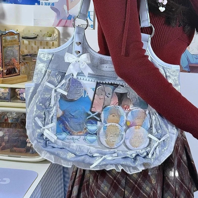 KUROYABU Luxury Ruffled Lolita Shoulder Bag With Lace Details
