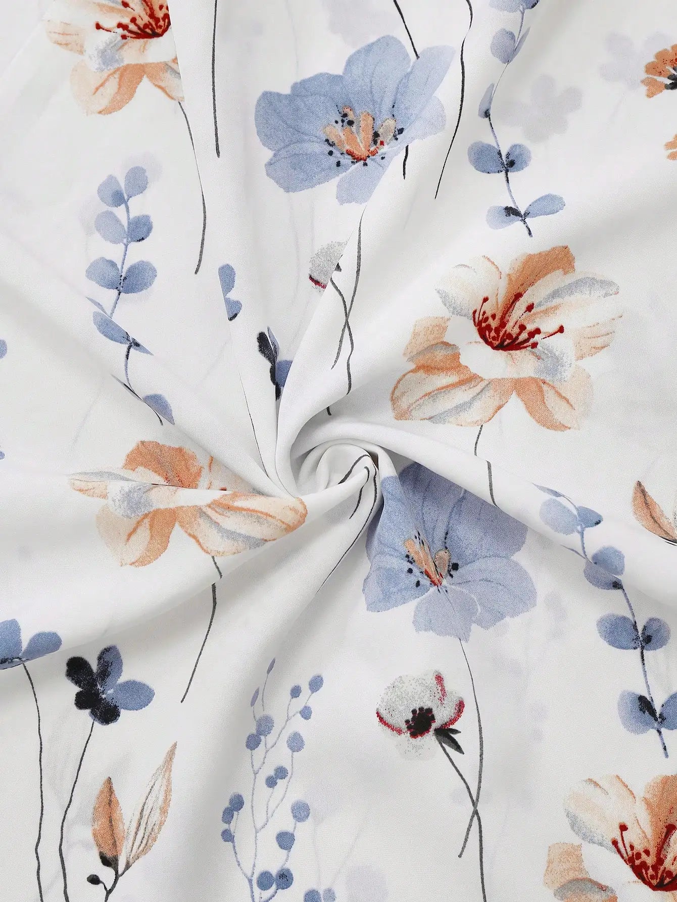 2 Pieces Women's Floral Chiffon Dress Elegant Romantic Date Outfit Spring Summer