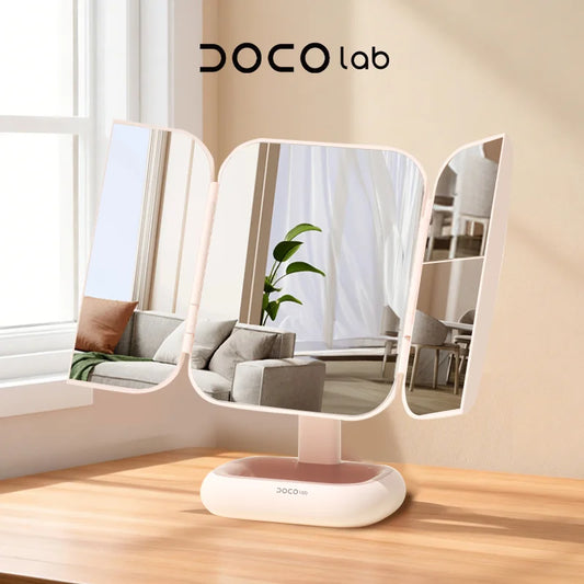 Doco Lab LED Makeup Mirror Magnifying USB Rechargeable 360 Degree