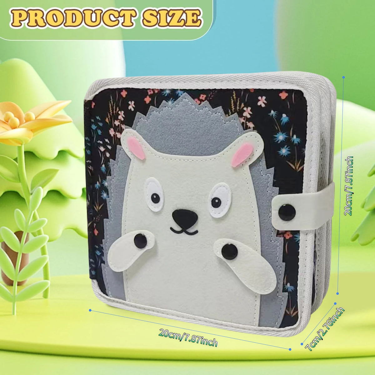 Children's baby Early Education Intelligence Learning baby Toys Felt Learning Board, Busy Board, Busy Book, Cloth Book, Including Life Skills, Alphabet, Numbers, Shapes Colors, Animals, Weather, Toddler Travel Toys, Birthday