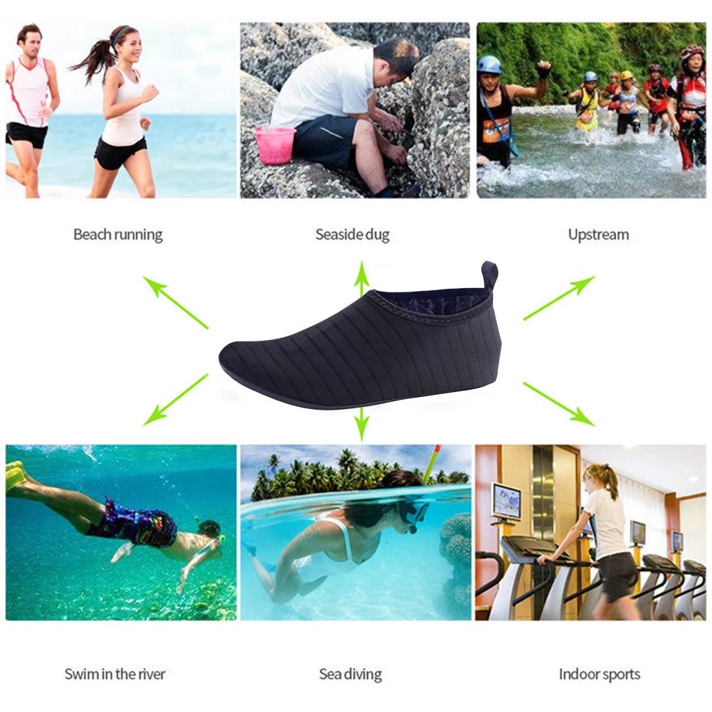 Women Men Swimming Diving Soft Beach Socks Anti Slip Summer Water Barefoot Shoes