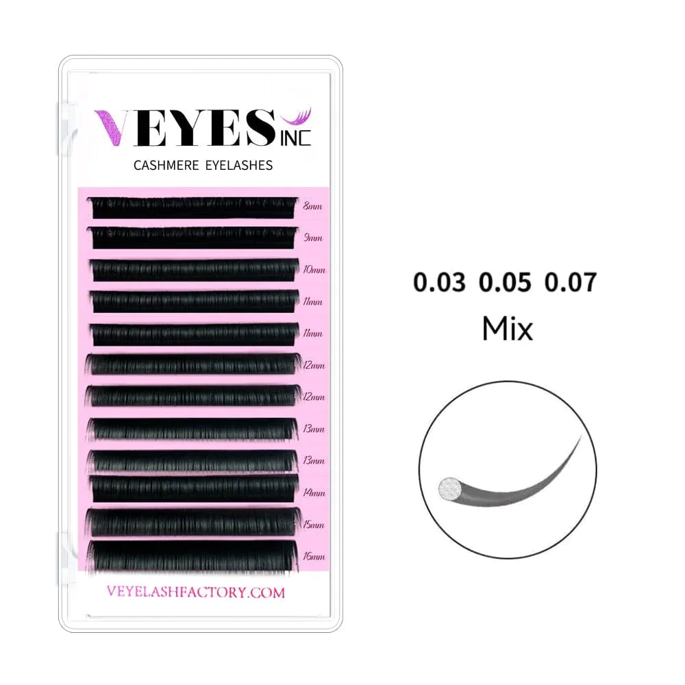 VEYES INC Cashmere Lashes Faux Mink Mix Individual Volume Lashes
