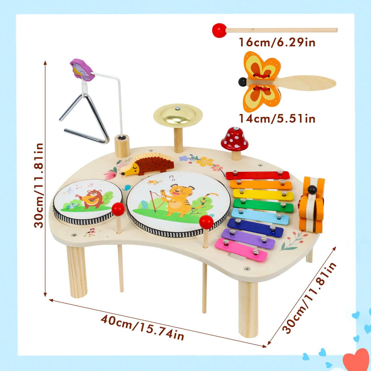 Baby Educational Toys Wooden Aeolian Bells Montessori Children's Musical Toys Xylophone Newborn Birthday Gifts Music Table Toys