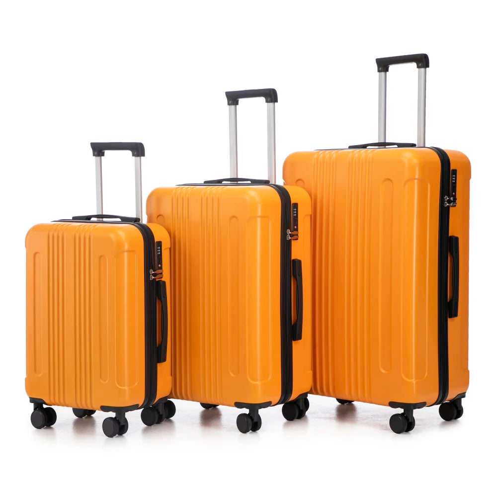 20"/24"/28" Suitcases in 360 ° Dual Rotating Wheel Luggage,Carry on Suitcase, Matching Color, TSA Combination Lock Hard Luggage,
