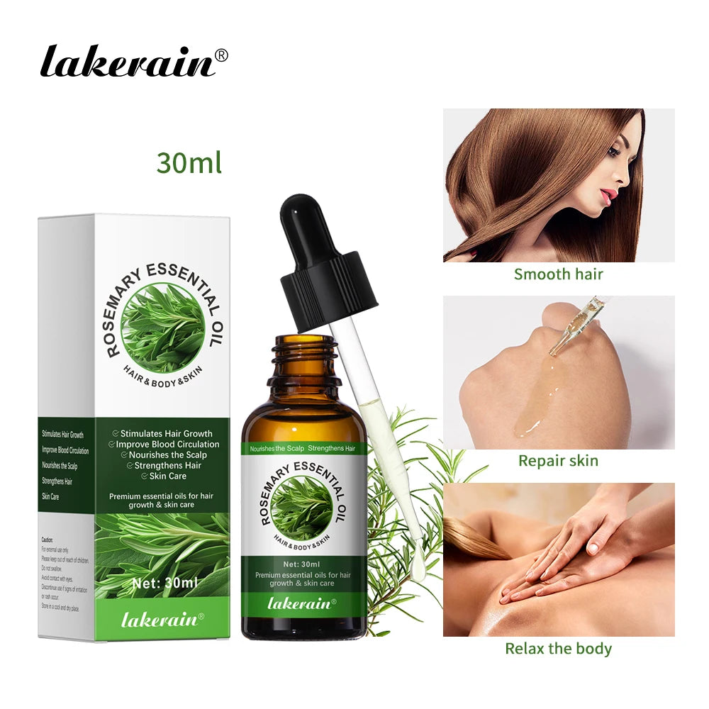 Rosemary Essential Oil 30ml Nourish Scalp Support Hair Health Multi‑Use Oil For Hair Skin Eyelash Massage Shower Body Care Natural Hair Oil