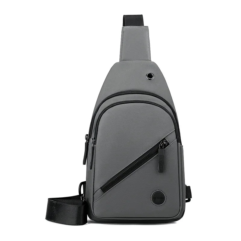 Lightweight Nylon Chest Bag For Men Crossbody Sling Outdoor Use