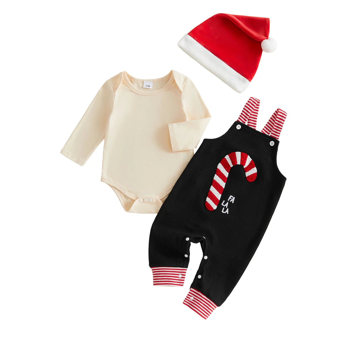 With Candy Overalls Hat Romper With Outfit Long Boy Long Sleeve Christmas Baby Compact With Candy Overalls Hat