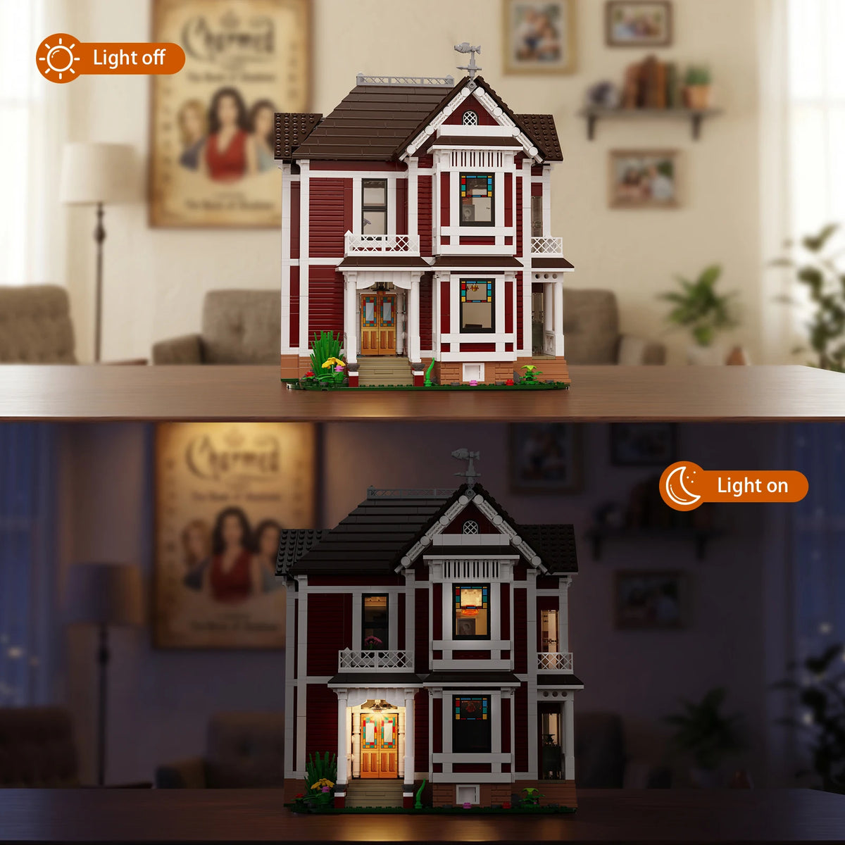 Witch Manor Building Blocks Set Fantasy Magic House Model Desktop Ornament Home Room Decoration Halloween Collectible Gifts for Adult Fans