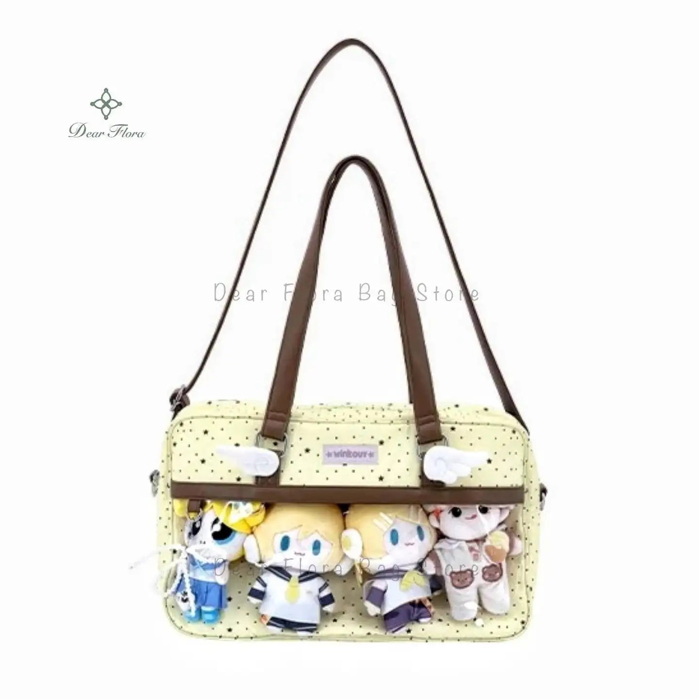 Lace Ita Bag Lolita Shoulder Bag With Transparent Pocket