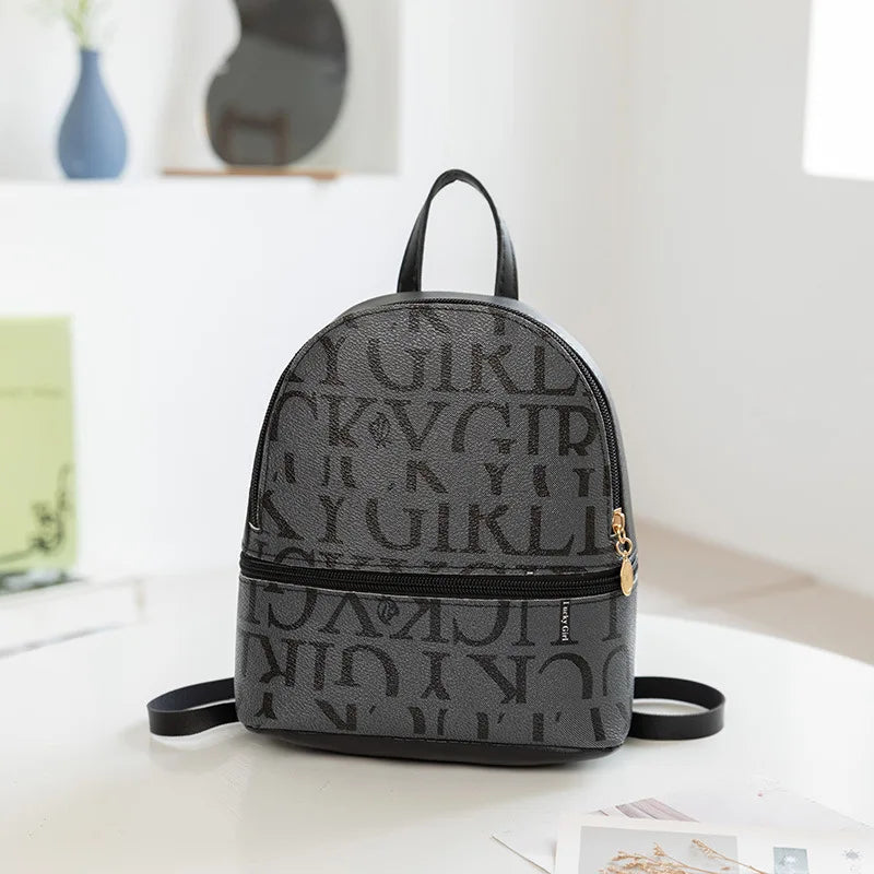 Mini PU Leather Crossbody Backpack For Women Travel