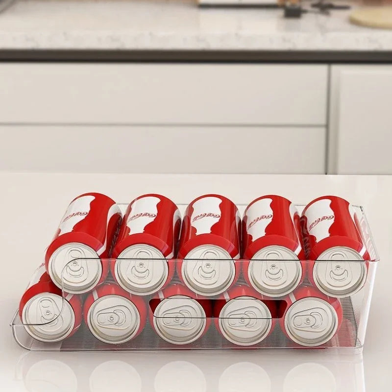 Soda Can Dispenser For Refrigerator Organizer And Fridge Storage Rack