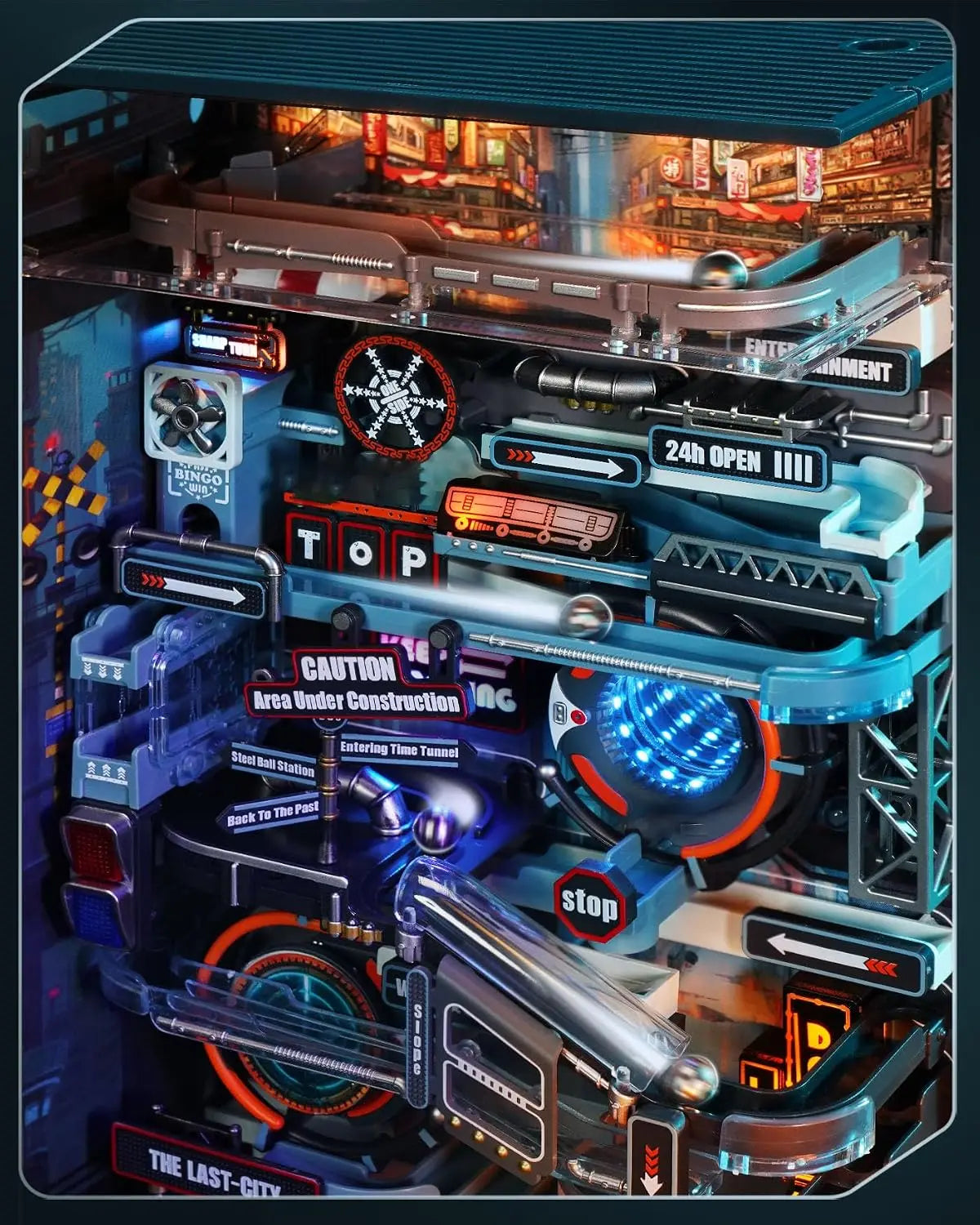 Robotime Rokr The Last City Futuristic Marble Run Parallel World Building Toy Set 130pcs Brain Teaser DIY Hobbies for Men Boys