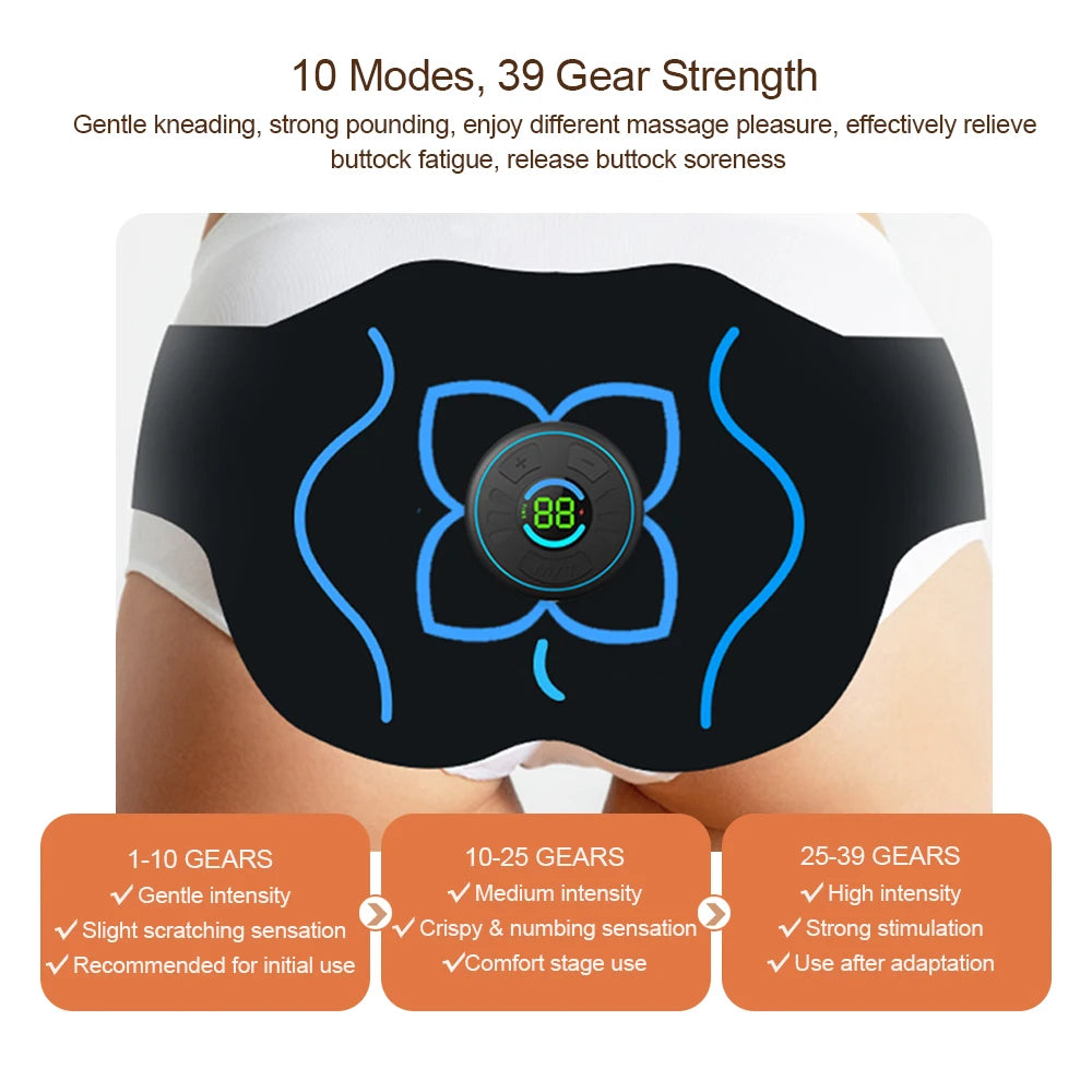 Foreverlily EMS Glute Trainer Electric Muscle Stimulator With Remote