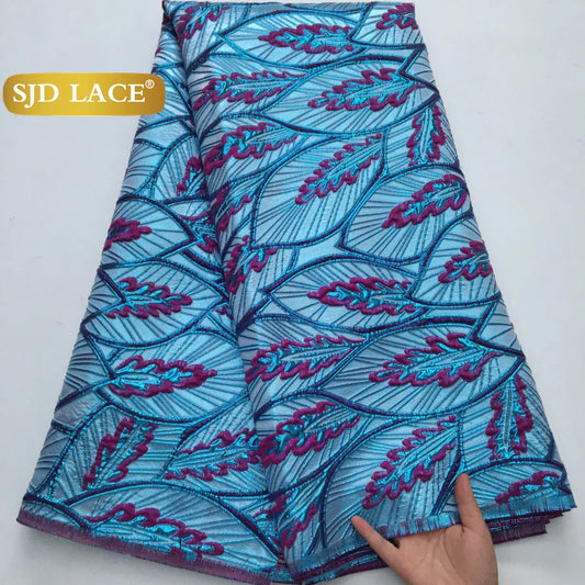 Nigerian Brocade Lace Damask Fabrics African Jacquard For Women Dresses