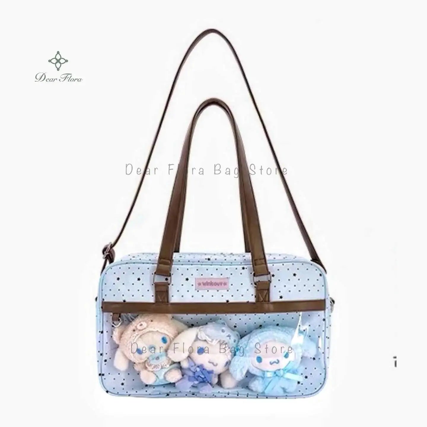 Lace Ita Bag Lolita Shoulder Bag With Transparent Pocket