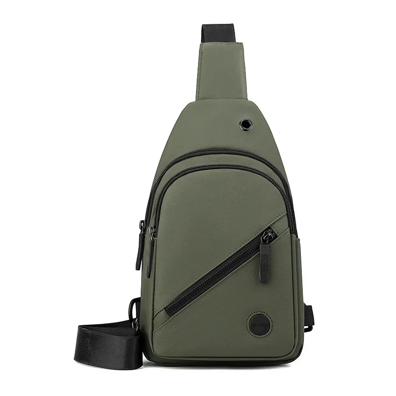 Lightweight Nylon Chest Bag For Men Crossbody Sling Outdoor Use