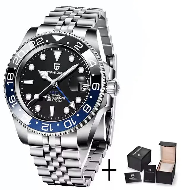 PAGANI DESIGN GMT Men's Luxury Sapphire Automatic Mechanical Watch