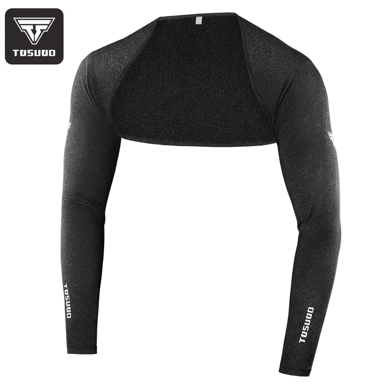 Men’s Ice Silk Sun Protection Shawl Arm Sleeves, UPF 50+ UV Block Integrated Cycling Arm Cover