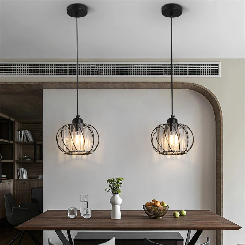 GreeLustr Crystal LED Chandelier Modern Pendant Ceiling Lamp