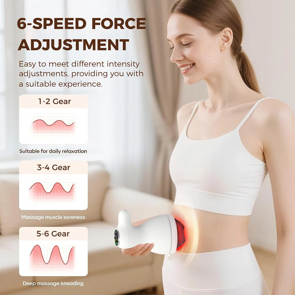 Electric Body Massager Cupping Device With LCD Display Heating