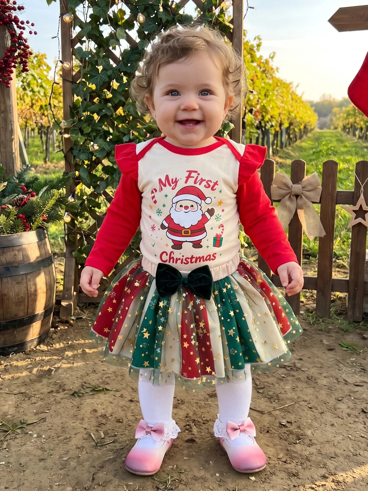 Girls Romper Claus Santa Sleeve Santa Claus Christmas Outfit Long Baby Girls Christmas Baby Girls Baby Girls Christmas