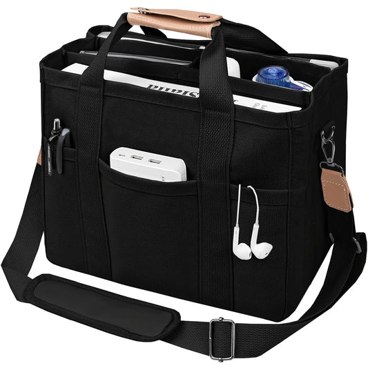 Canvas Tote Bag With Pockets Large Capacity For Daily Use