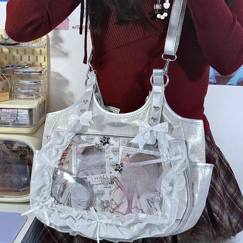 KUROYABU Luxury Ruffled Lolita Shoulder Bag With Lace Details
