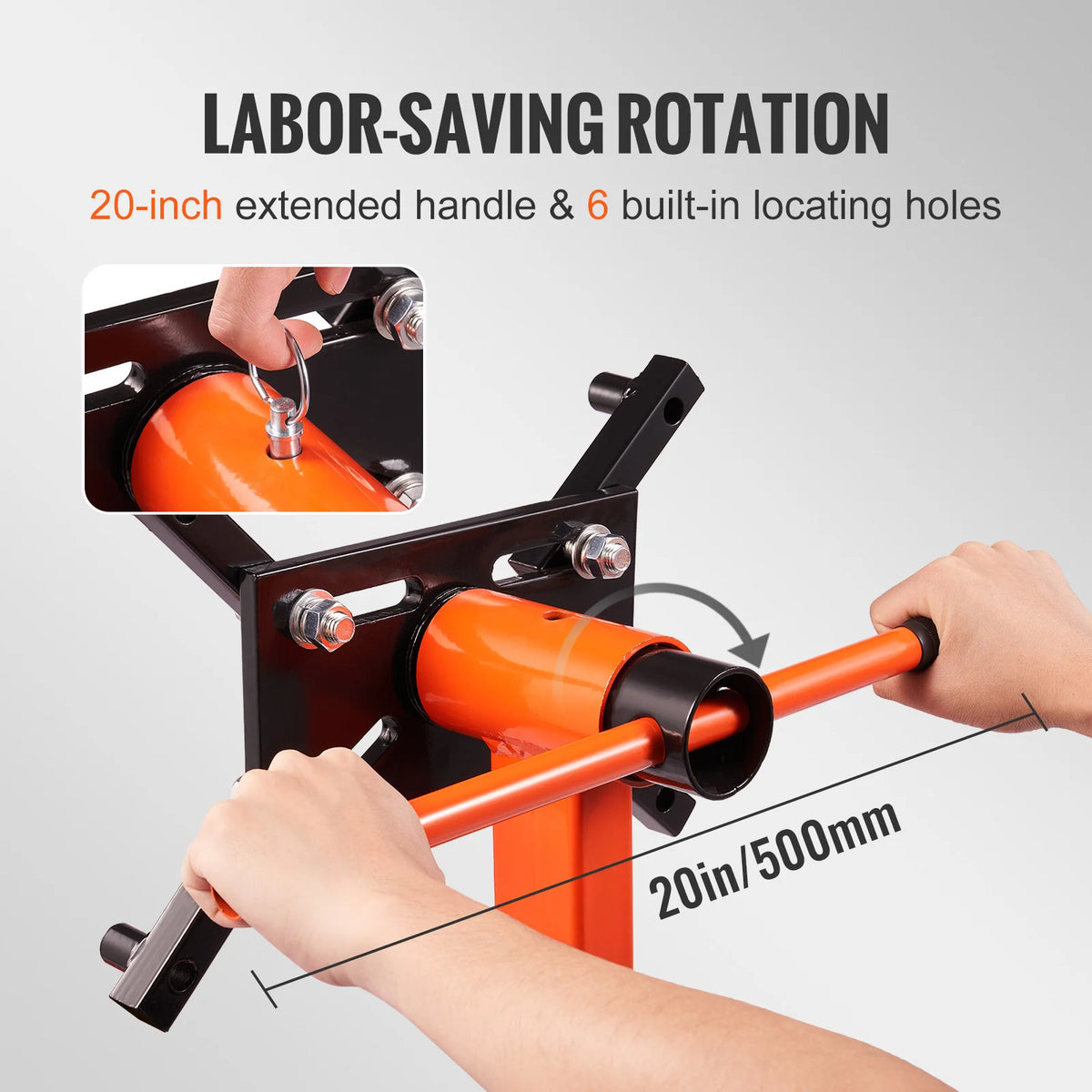 Rotating Engine Stand with Adjustable Head and 360 Degree Rotation