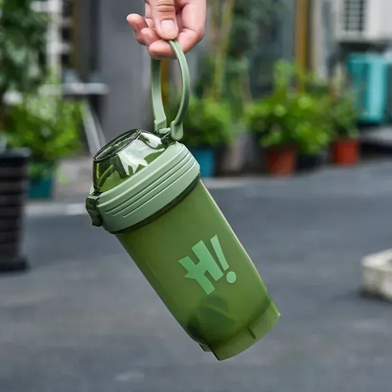 500ml Protein Powder Shaker Bottle Leak Proof Water Bottle for Gym Fitness Training Sport Shaker Mixing Cup with Scale