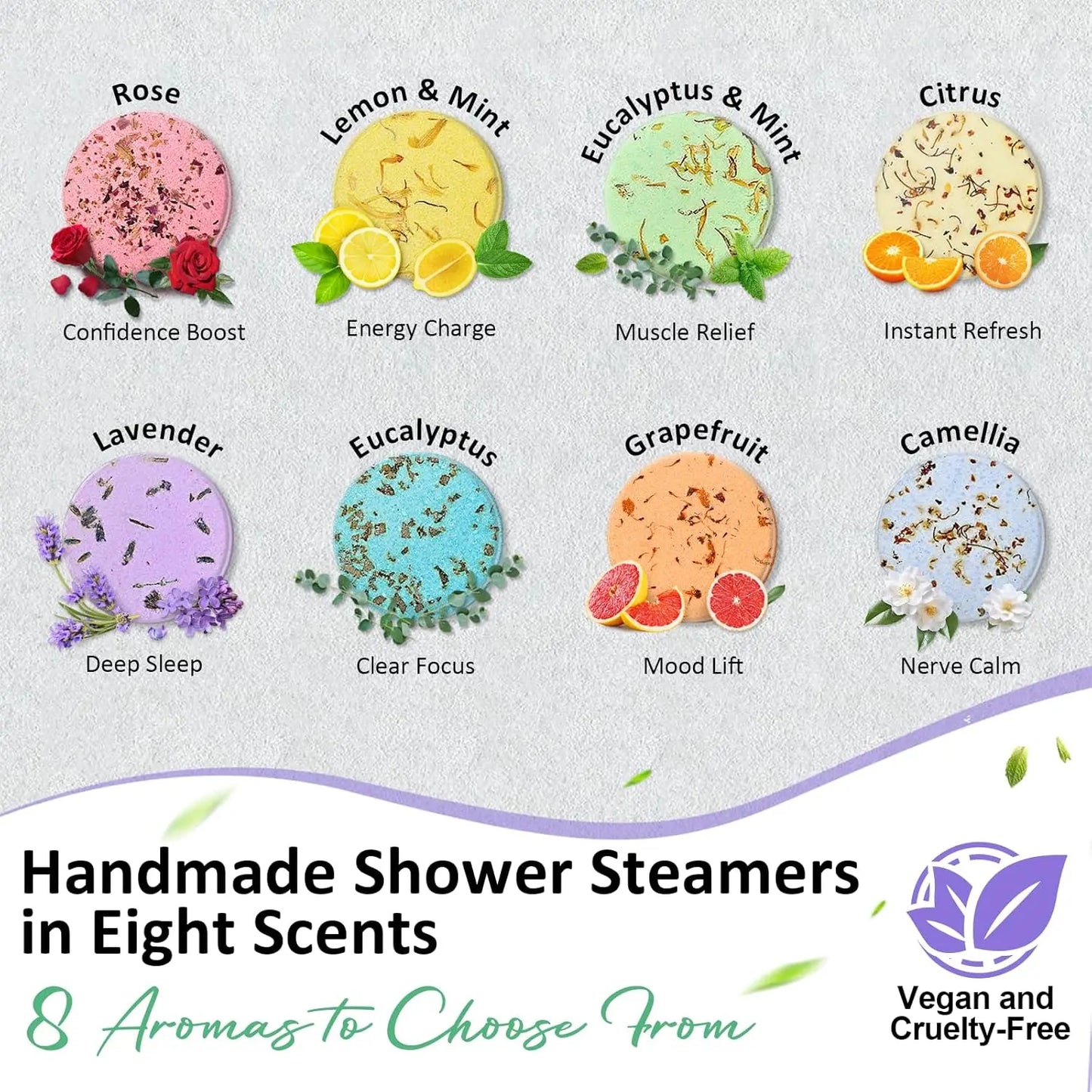 Shower Steamers Aromatherapy Birthday Gifts for Women - 8 Pcs Mothers Day Gifts for Mom Wife Daughter Grandma, Self Care with