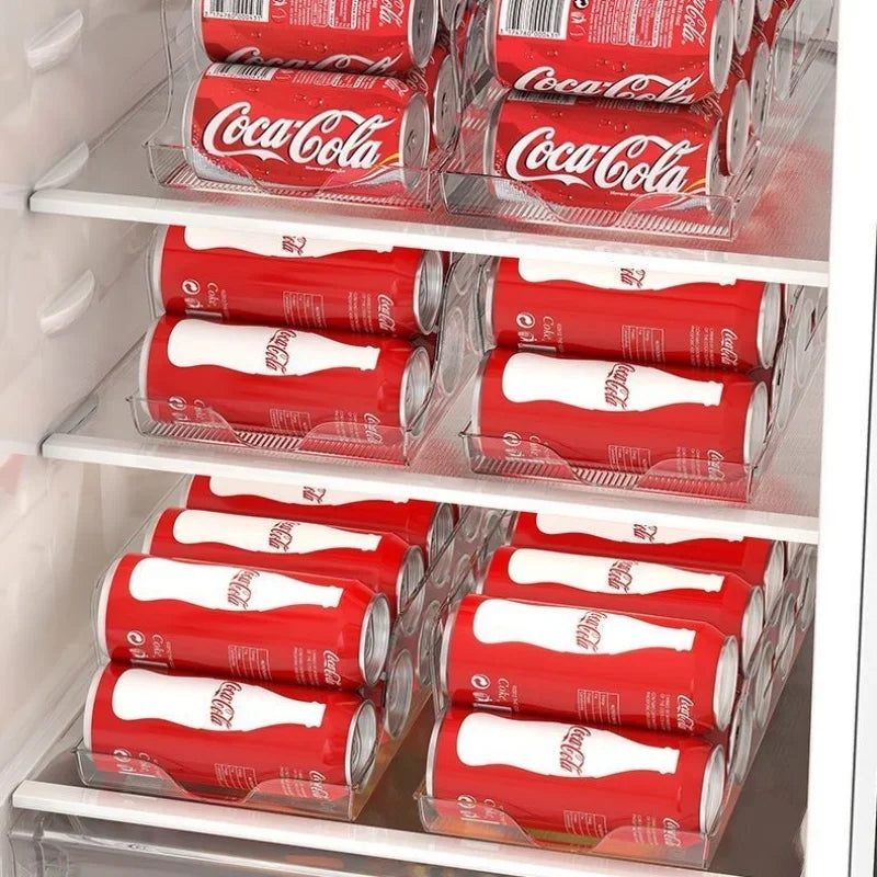 Soda Can Dispenser For Refrigerator Organizer And Fridge Storage Rack