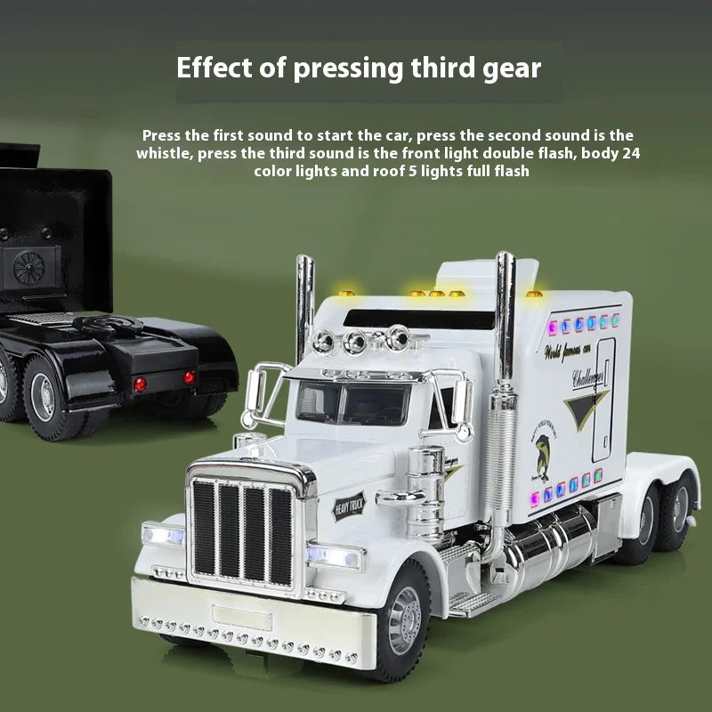 Peterbilt 389 Diecast Model Truck With Lights And Sound Effects