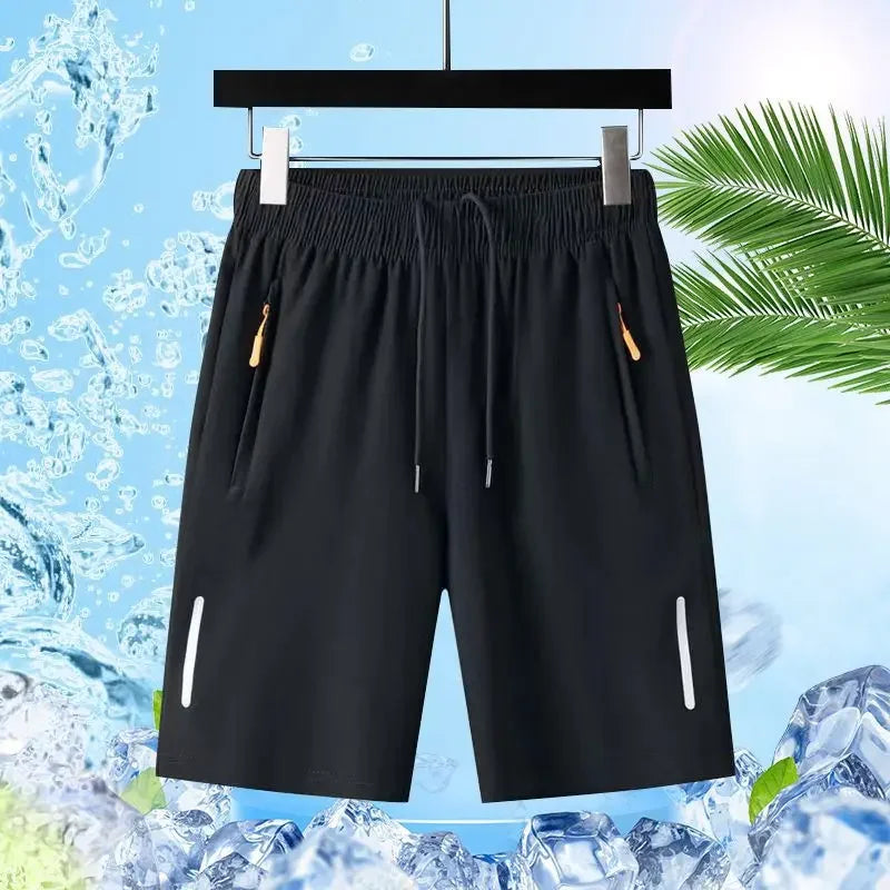 Summer Ice Silk Quick Dry Women Fitness Running Shorts