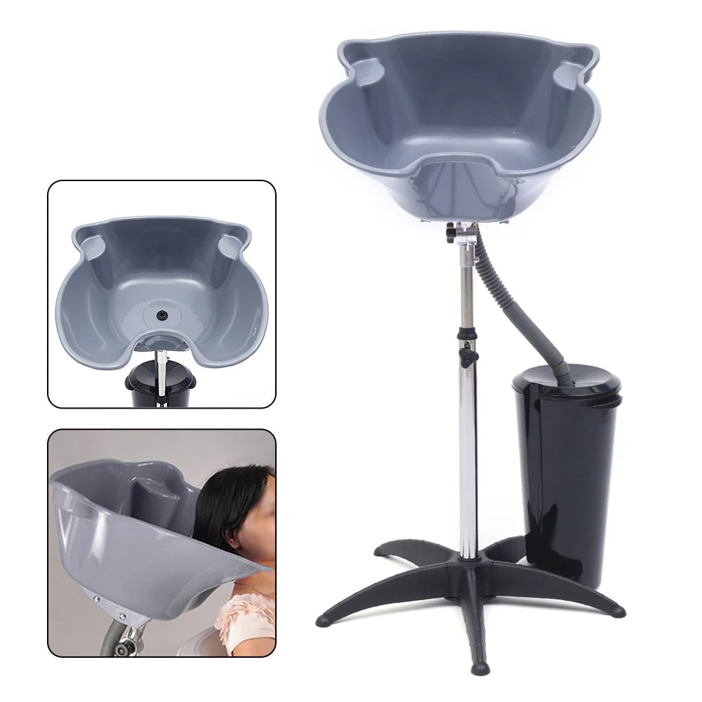 Portable Adjustable Shampoo Bowl Backwash Basin for Beauty Salons