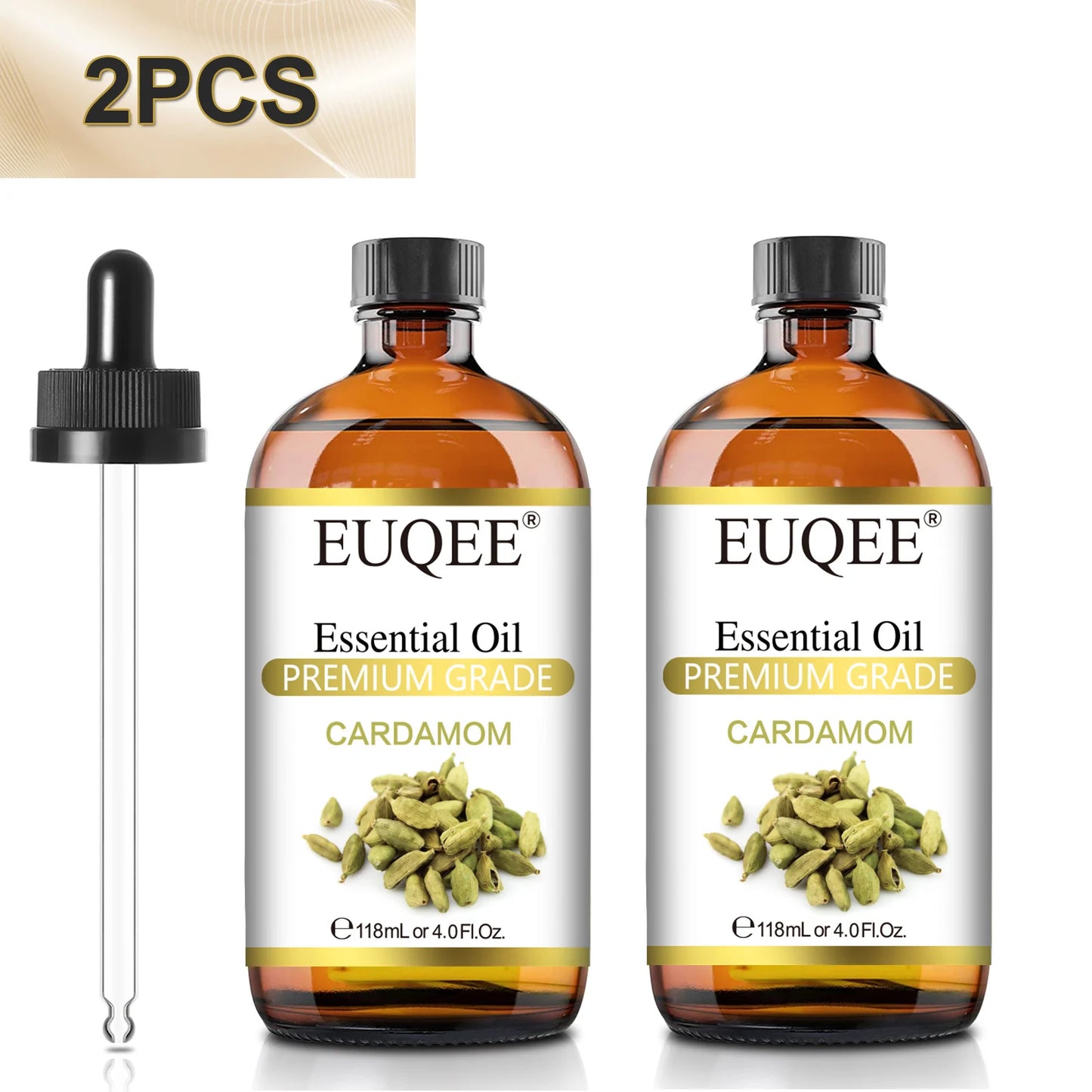 EUQEE 2 Bottles Plant Essential Oil For Diffuser Aromatherapy 118ml Myrrh Lemon Verbena Spikenard Palo Santo Rose Jasmine Essential Oil 2pcs/set