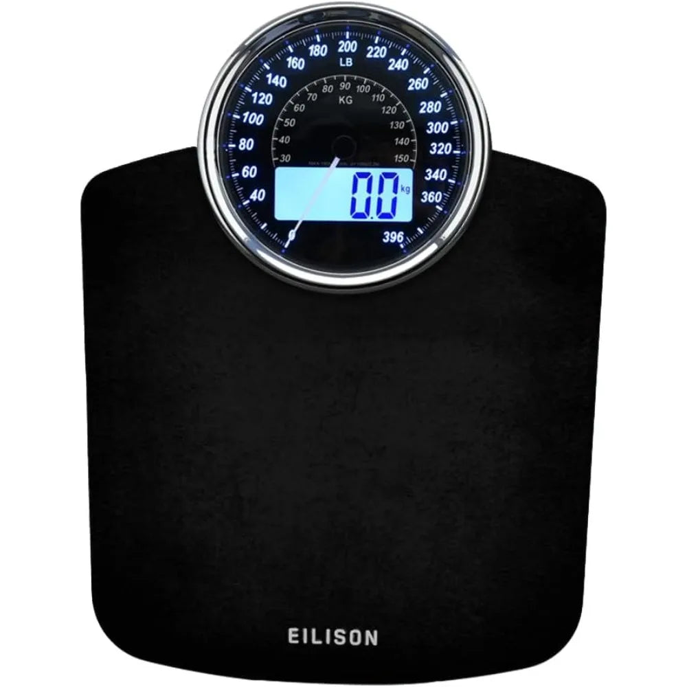 EILISON Highly Advance 2-in-1 Digital & Analog Weighing Scale for Body Weight-400lbs, 4 High Precison GX Sensor Accurate