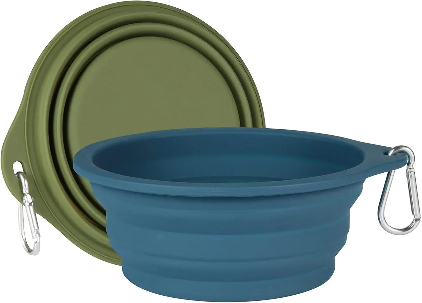 Two Pack 600ml Collapsible Dog Bowls No Rim Portable Travel