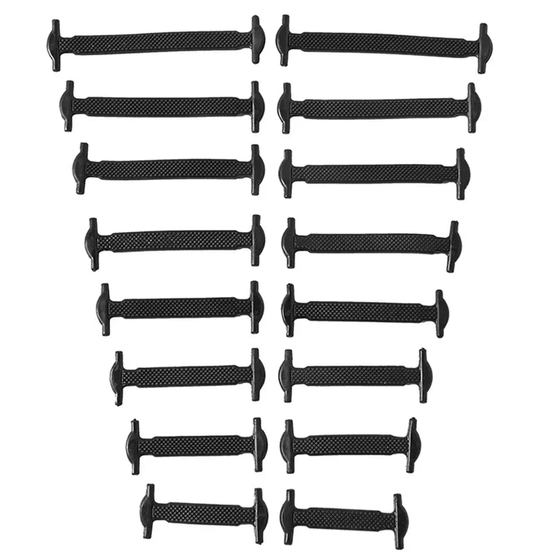 New 16Pcs Elastic Shoe Laces All Sneakers Silicone Stretch Shoelaces Unisex Fashion No Tie Shoelace Rubber Band Shoelaces