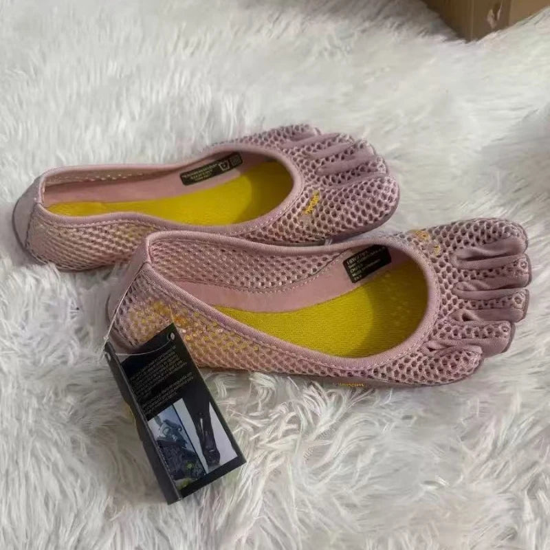 Women Barefoot Five Toe Shoes Anti Slip Yoga Pilates Shoes Lightweight Breathable Fitness Dance Outdoor Training Shoes