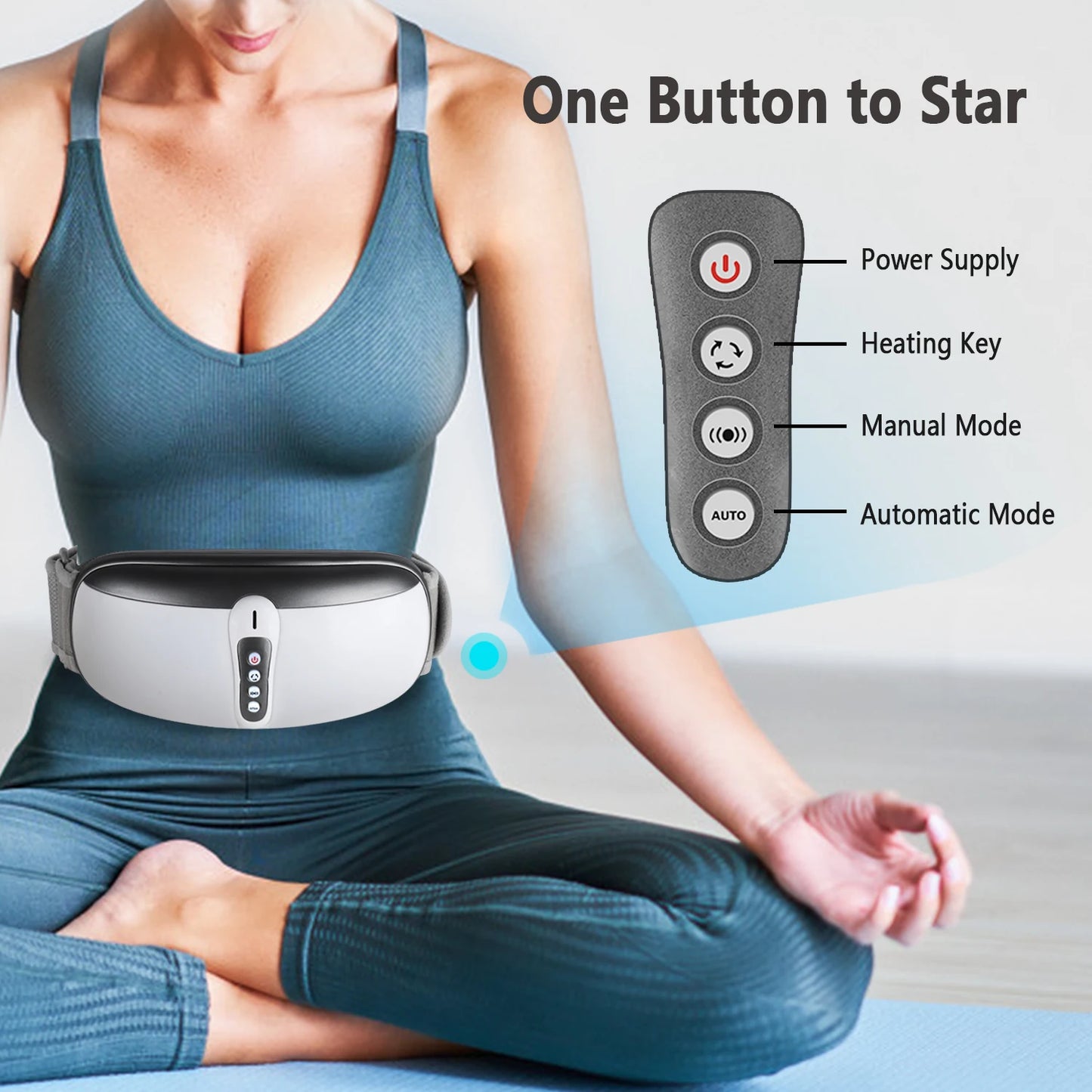 Wireless Slimming Belt Abdominal Massager With Vibration And Heating