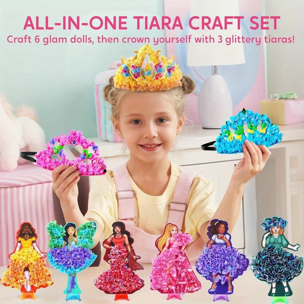 Poke in Fun Art Crafts for Kids Ages 4-8 Princess Dress-up Art Activities DIY Craft Kits for Kids Birthday Gifts Ages 4 5 6 7 8+
