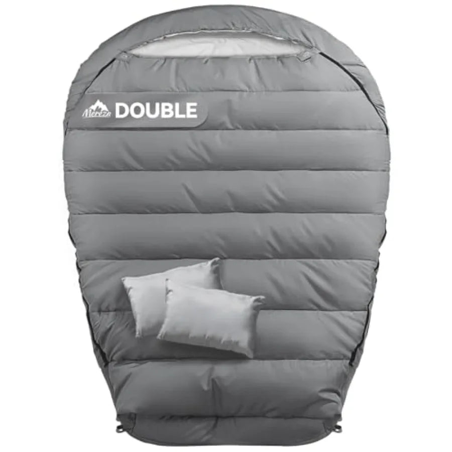 Mummy Double Sleeping Bag for Adults with Pillow Cold Weather 0 Degree 2 Person Sleeping Bag for Big Tall Mens Couples Family C