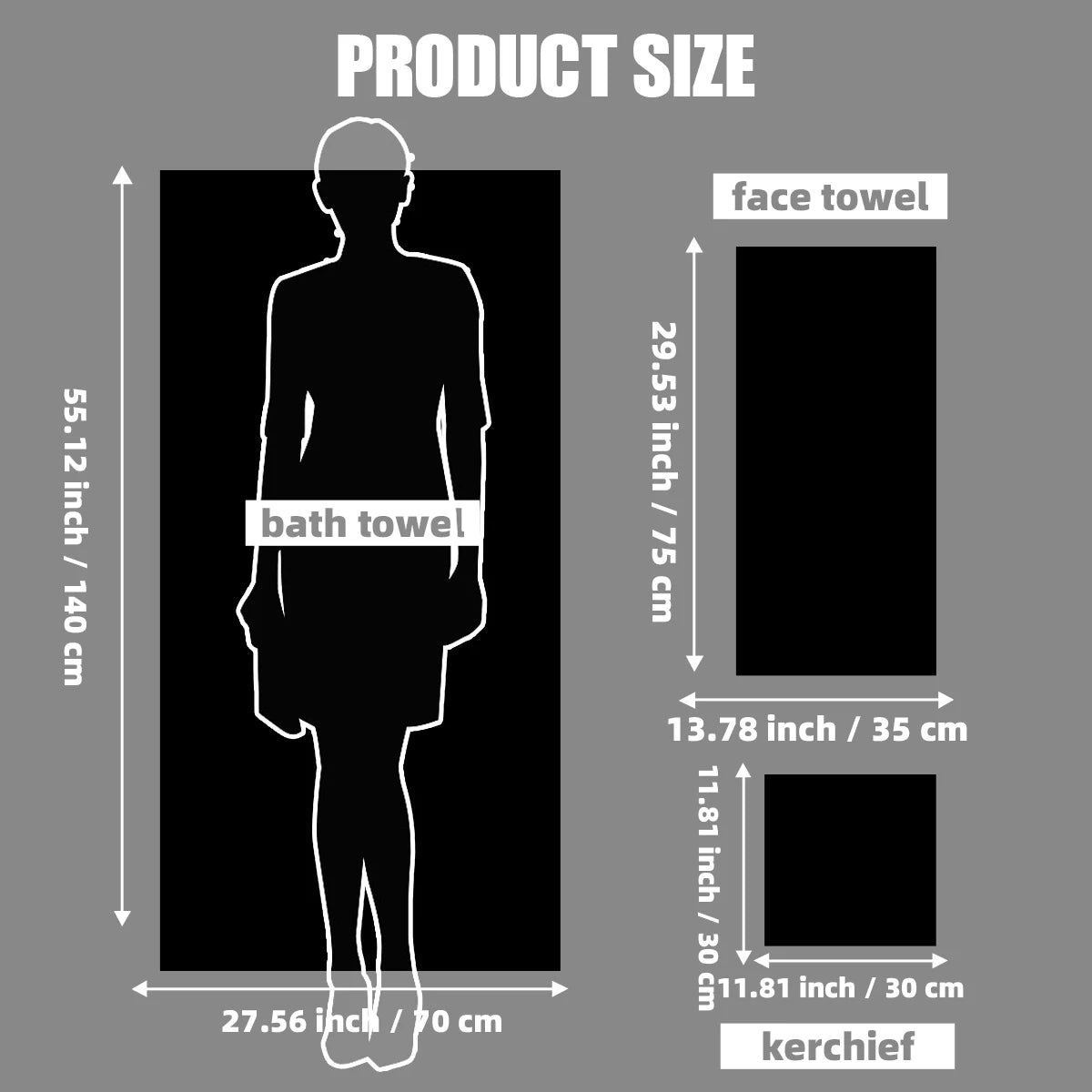 4-Piece Bath Towel Set, Gold-Edged S Solid Color Bath Towel, 1 Bath Towel + 1 Hand Towel + 2 Face Towels, Bathroom Accessories, Suitable for Yoga, Bathing, Swimming, Spa, Etc., Holiday Gift